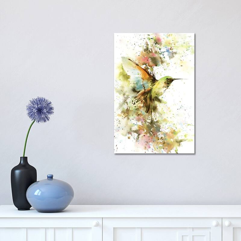 iCanvas "Hummingbird In Summer Colors" by Sophie Rodionov Canvas Print - 18x12x1.5