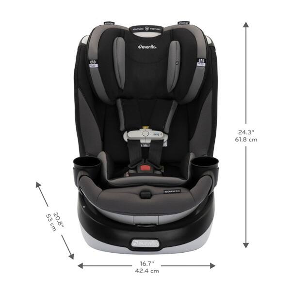 dimension image slide 1 of 2, Gold Revolve360 Slim 2-in1 Rotational Car Seat with SensorSafe