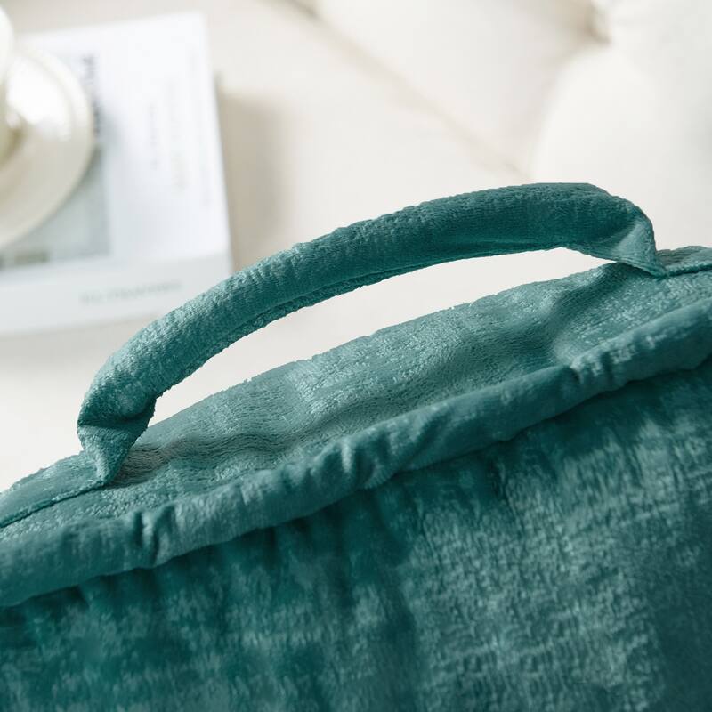 Textured Velvet Bedrest Reading Pillow Cover & Filling