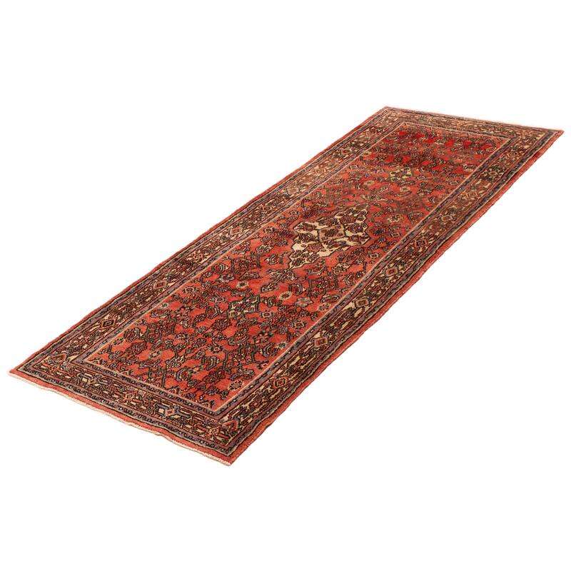 ECARPETGALLERY Hand-knotted Andelz Light Red Wool Rug - 3'7 x 10'0