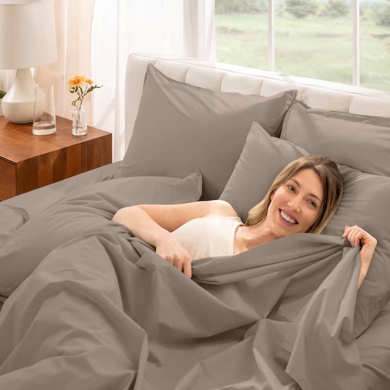 Bare Home Organic Cotton Sheet Set - Crisp Percale Weave