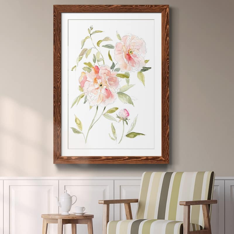 Sketchbook Cottage Rose II-Premium Framed Print - Ready to Hang