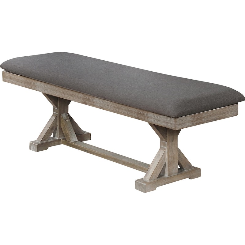 Best Quality Furniture 7-pc. Rustic Grey or Walnut Trestle Dining Set