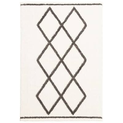ECARPETGALLERY Amara Ivory Modern & Contemporary Shag