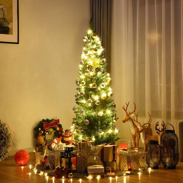Shop Gymax 5 Pvc Artificial Christmas Tree Holiday Decor Slim