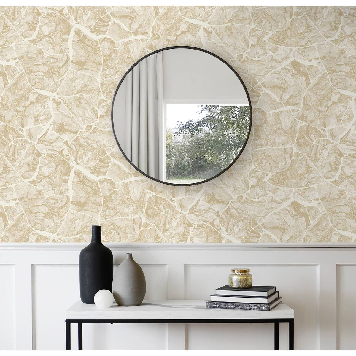 Seabrook Designs Lorcan Cracked Marble Unpasted Wallpaper - Bed Bath ...