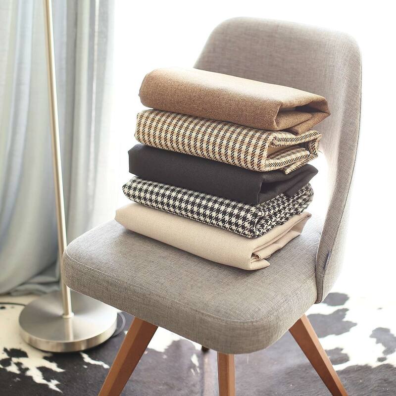 HomeRoots Set Of Four 18" X 18" Black And Brown Geometric Zippered Handmade Polyester Throw Pillow