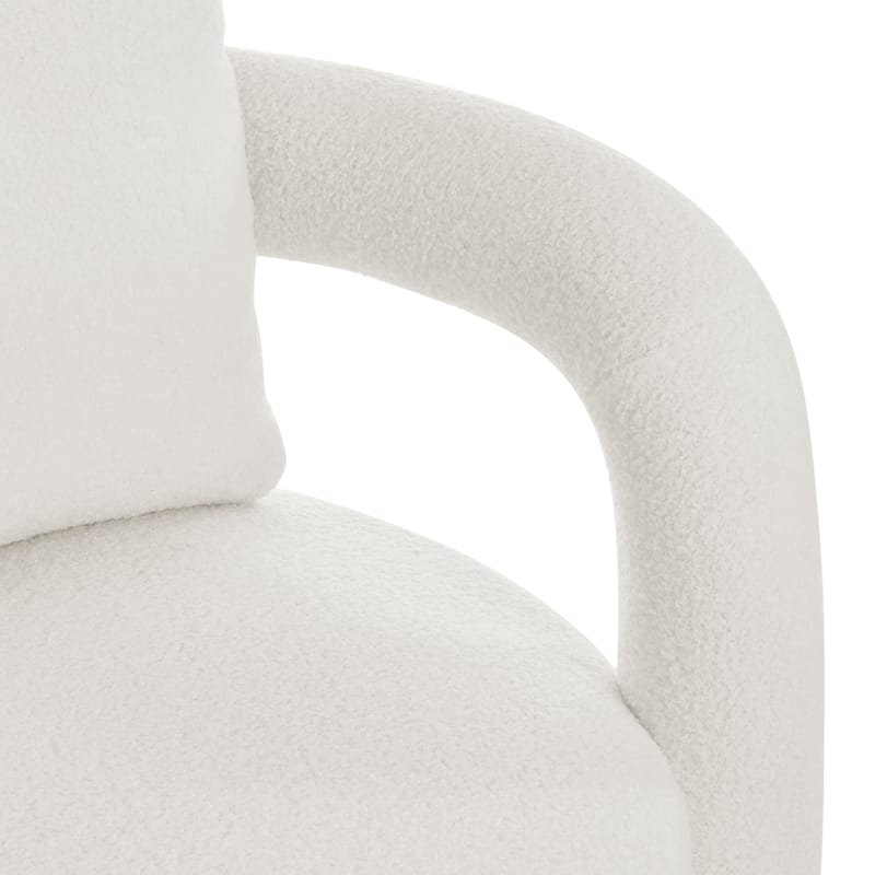 NPD Furniture Maisie Faux Shearling Accent Arm Chair