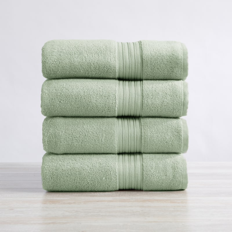 Linery & Co. Ringspun Cotton Bath Towel - Bath Towel (Pack of 4) - Seagreen