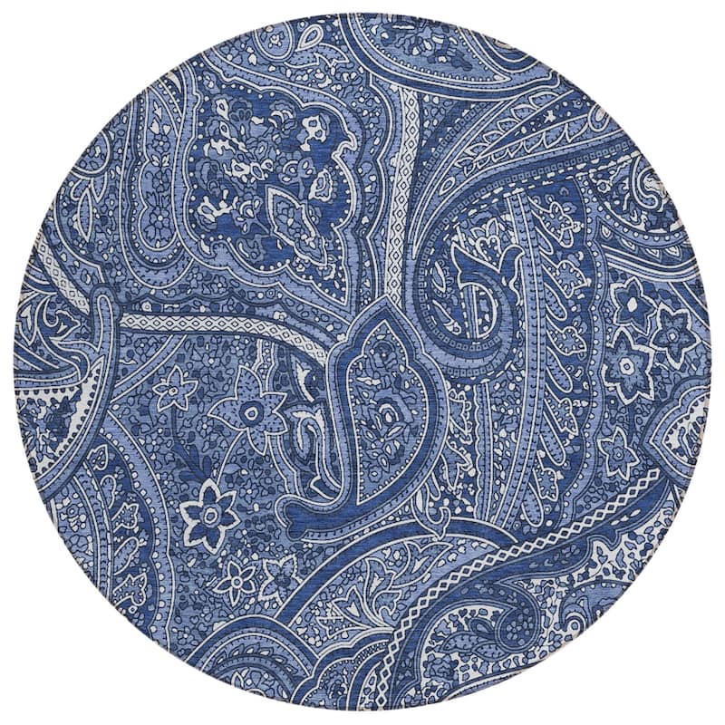 HomeRoots Paisley Traditional Rectangle Outdoor Rug