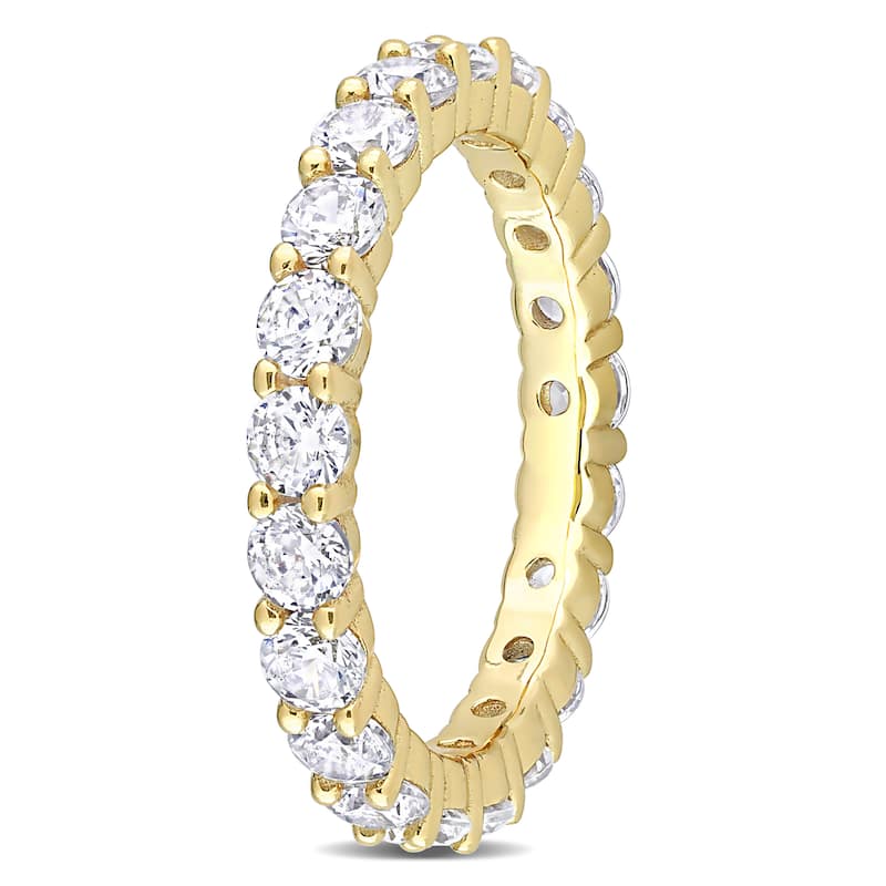 Miadora 3.6ct TGW Cubic Zirconia Eternity Ring in Yellow Silver