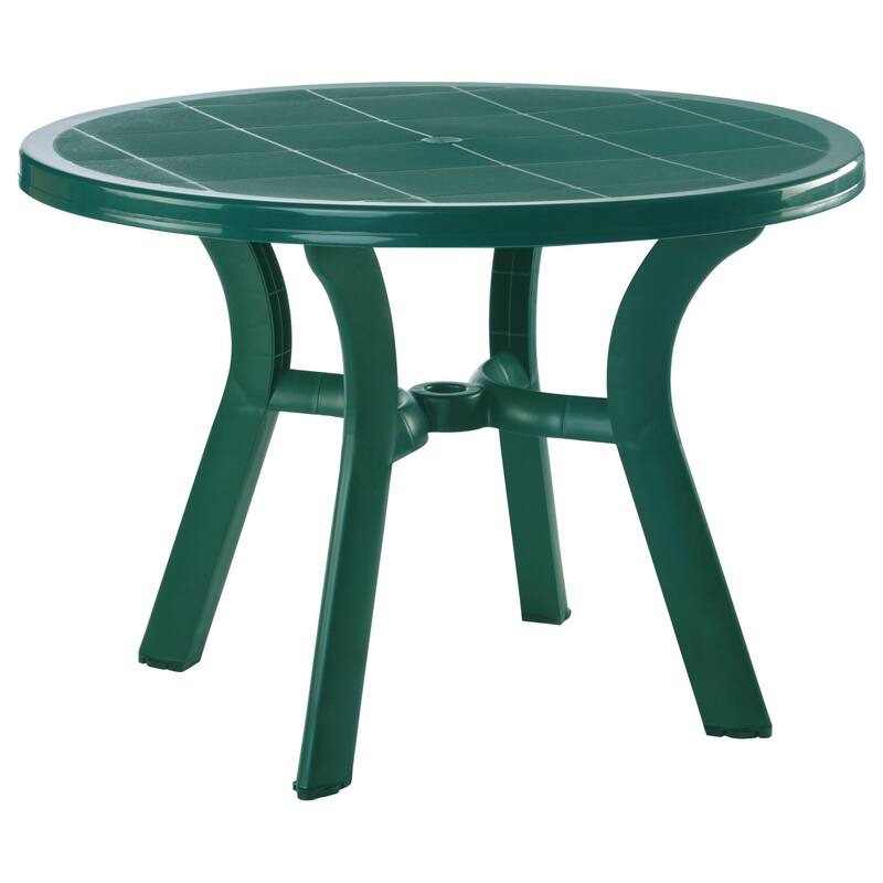 42" Green Round Outdoor Patio Dining Table