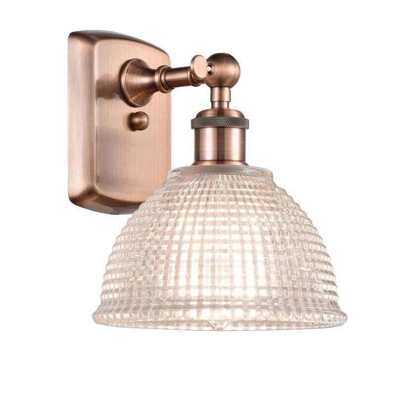 Innovations Lighting Arietta 10" Tall Bathroom Sconce - Antique Copper / Clear