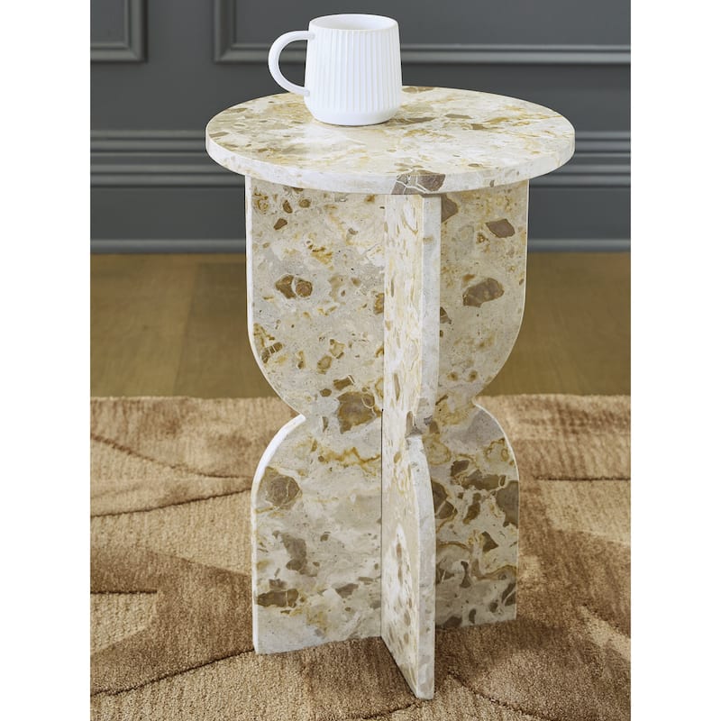 Signature Design by Ashley Treygan Beige Accent Table - 15" W x 15" D x 23" H