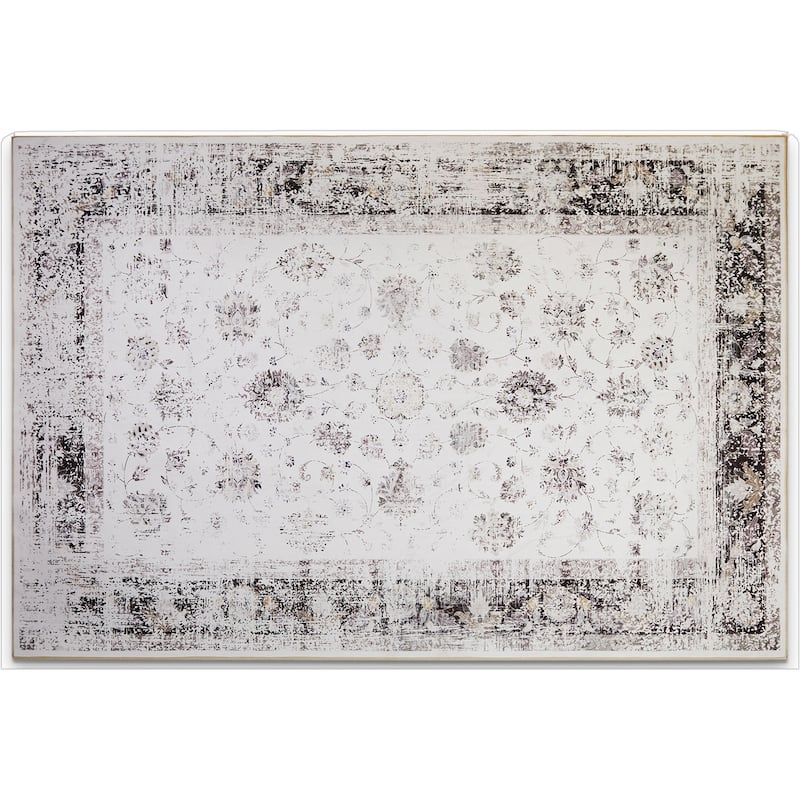 HomeRoots Tropical Floral Casual Rectangle Area Rug - 6' X 9'