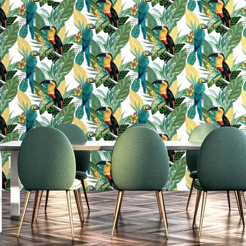 Arthouse Trudie Multicolor Toucan Macaw Wallpaper