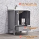 preview thumbnail 13 of 15, Prismosaic 24 in. Lunar Gray Vanity with Countertop & Splash, Single Sink