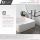 preview thumbnail 17 of 20, STYLISH 14 1/2 inch Square Porcelain Bathroom Sink - 14 1/2" x 14 1/2" x 5"