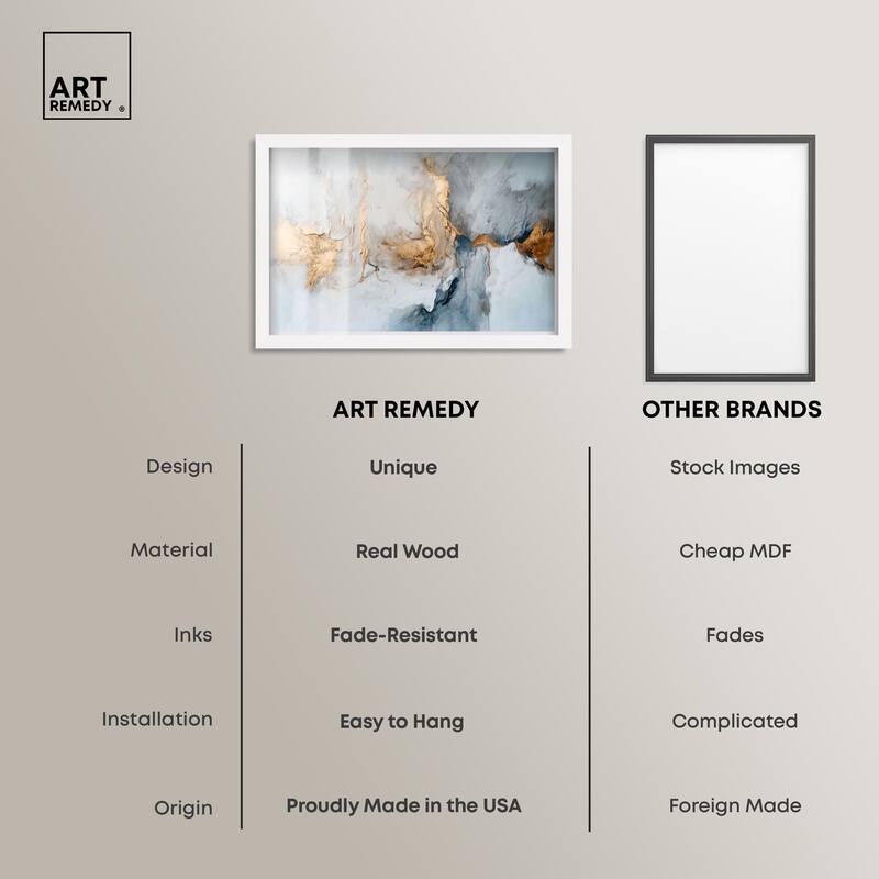 Canvas of Golden Shades Shadowbox by Art Remedy