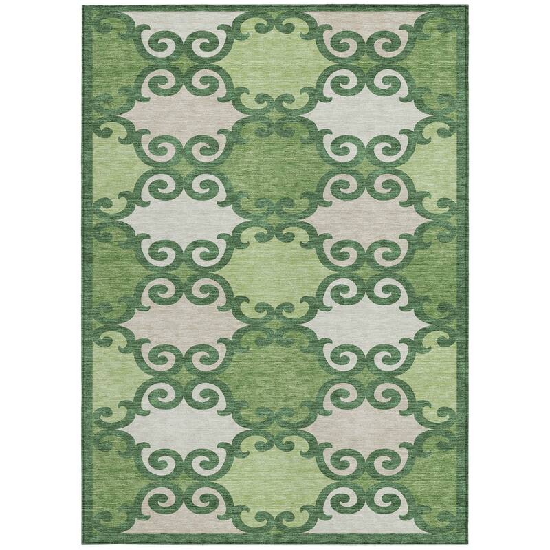 HomeRoots Trellis Transitional Rectangle Outdoor Rug