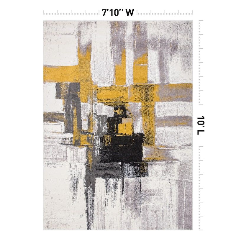 World Rug Gallery Modern Abstract Art Area Rug