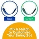 preview thumbnail 7 of 6, Jungle Gym Kingdom Playground Swing Set Outdoor Swing & Chain Set, 2 Pack, Green
