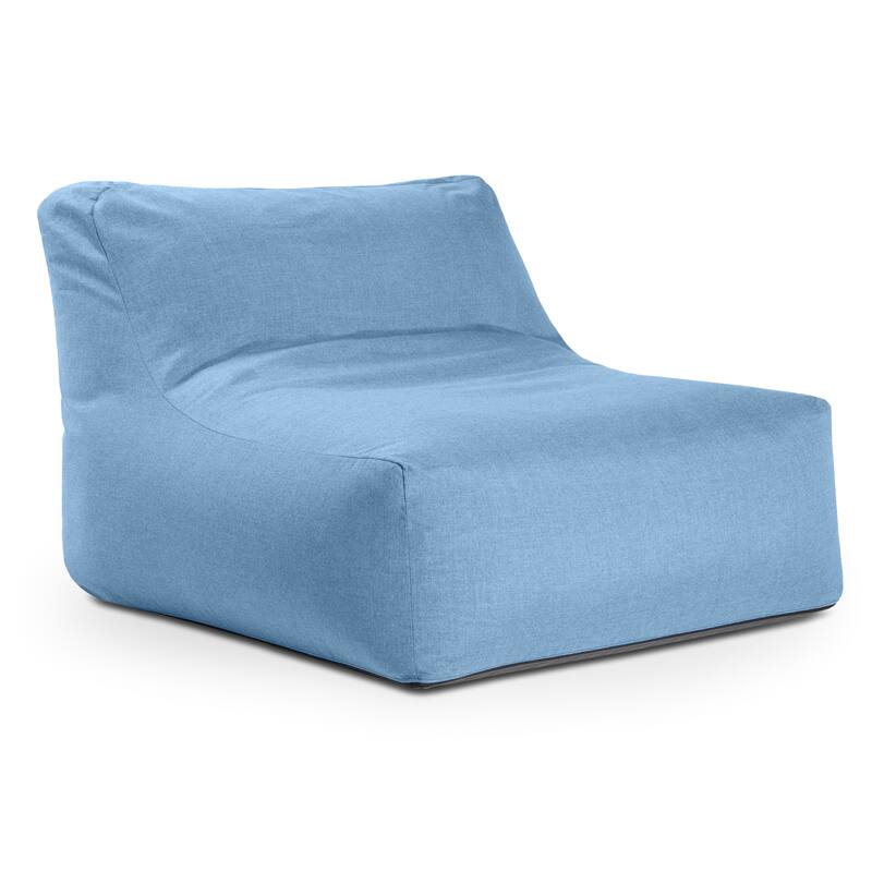 Coza Outdoor Chair - Large Bean Bag Lounge Chair for Poolside & Patio Lounging - Large - Sunbrella Ocean Blue