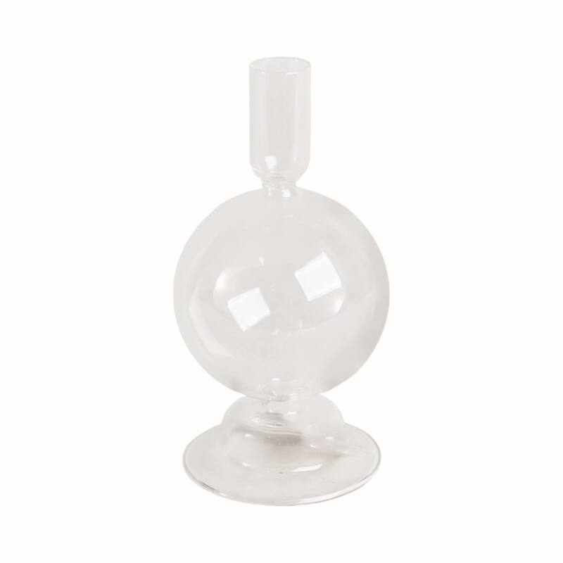 Glass Modern Bubble Taper Candle Holder