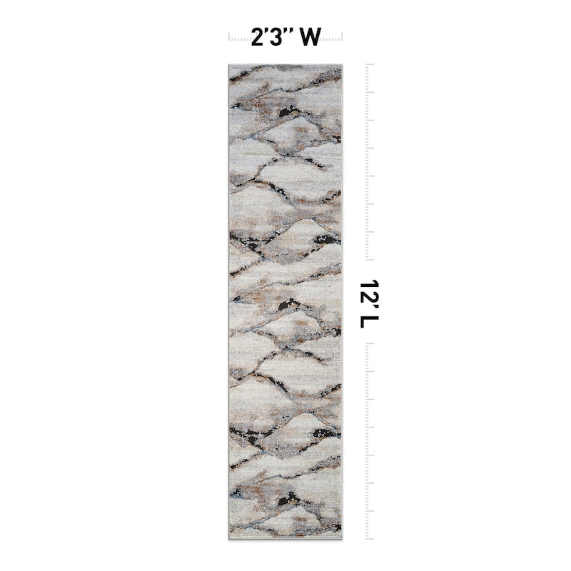 Transitional Horizon Area Rug for Living Room, Bedroom, or Entryway - Family Friendly and Easy to Maintain