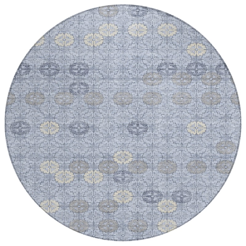 HomeRoots Geometric Transitional Rectangle Outdoor Rug