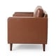 preview thumbnail 18 of 37, Malinta Contemporary Faux Leather Cushioned Club Chair by Christopher Knight Home