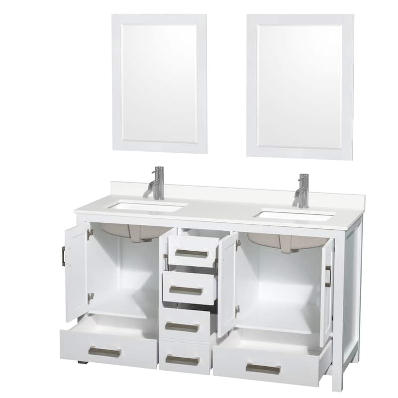 Wyndham Collection WCS141460D-QTZ-UNSM24 Sheffield 60" Free Standing