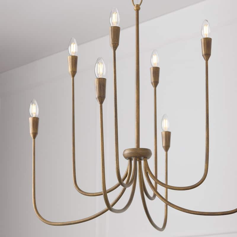 33" W x 32" H 8-Light Chandelier in Mystic Bronze - 33"W x 33"H