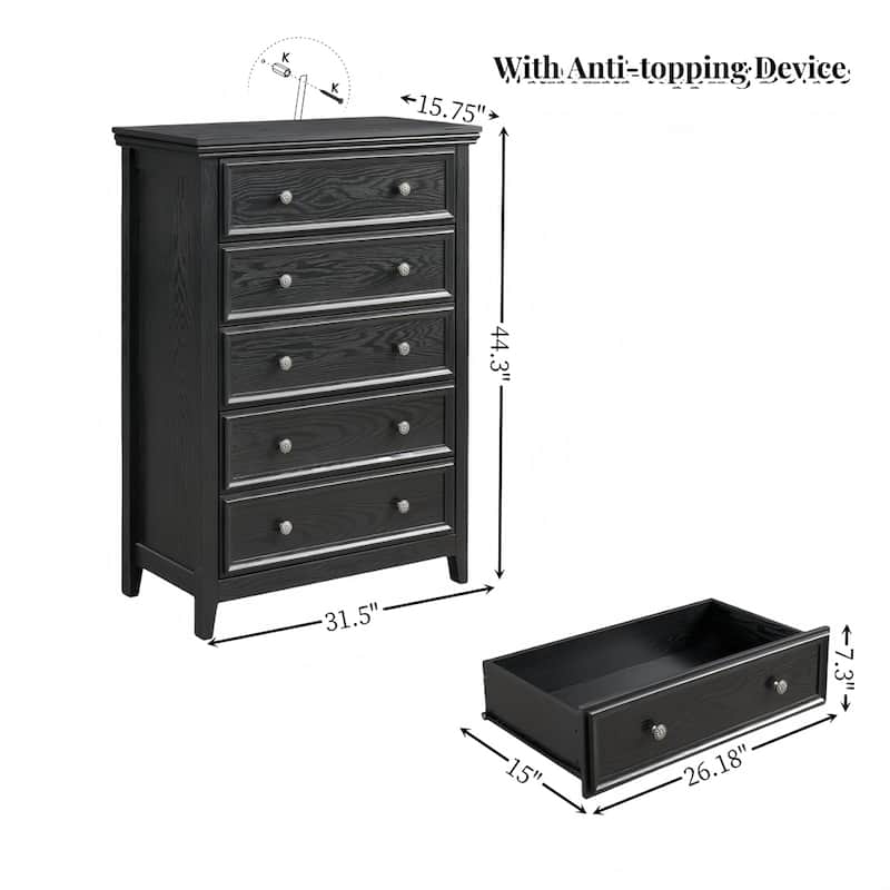 5 Drawers Chest Cabinet