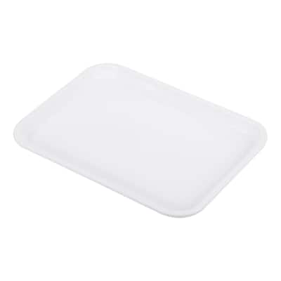 Fast Food Tray, Plastic Serving Tray Reusable Rectangle Tray - White