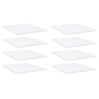 vidaXL Bookshelf Boards 8 pcs White 15.7"x19.7"x0.6" Chipboard