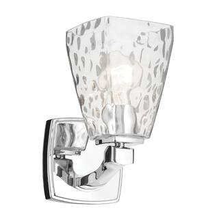 Kichler Lighting Marant 9.5" 1-Light Wall Sconce with Clear Water Glass in Chrome