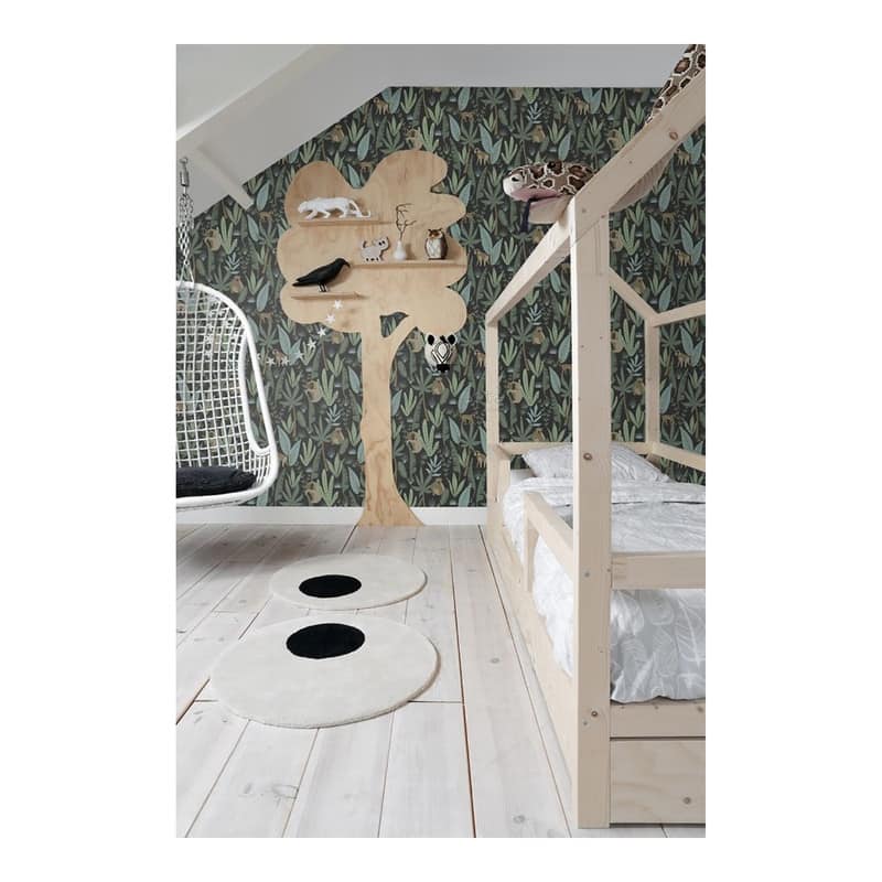 ESTA Home Macaque Dark Green Monkeys Wallpaper - 20.9 x 396 x 0.025