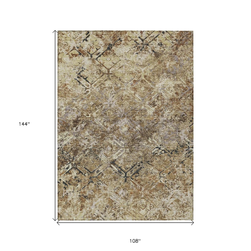 HomeRoots Geometric Transitional Rectangle Outdoor Rug
