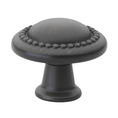 GlideRite 1.25-inch Oil Rubbed Bronze Round Beaded Cabinet Knobs (Case of 25) - Pack of 25