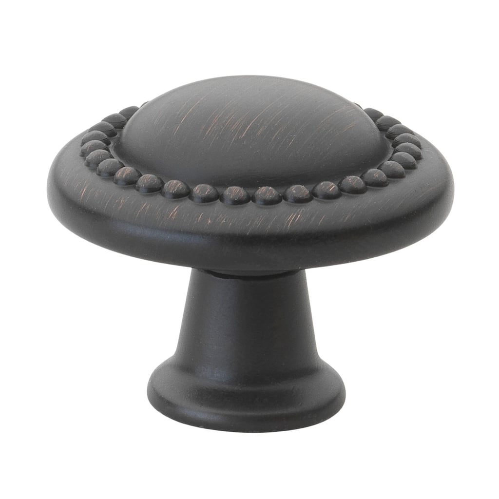 GlideRite 1.25-inch Oil-rubbed Bronze Round Beaded Cabinet Knobs (Pack of 10)