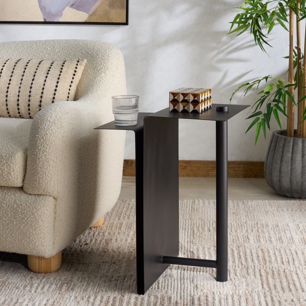 SAFAVIEH Couture Aldwyn Modern Metal Accent Table, Fully Assembled - 16"W x 17"D x 23"H