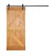 K2 Series Paneled Wood Sliding Barn Door with Installation Hardware - 24" - Ipswich Pine