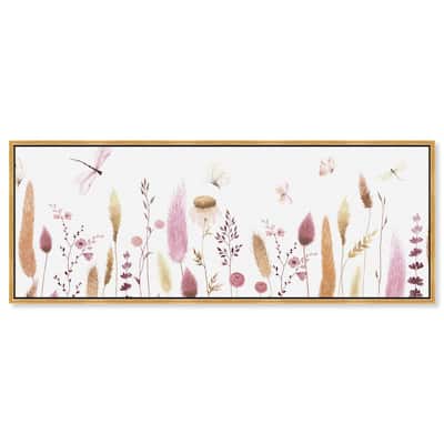 Harvest Dried Flowers Panoramic Canvas by Art Remedy