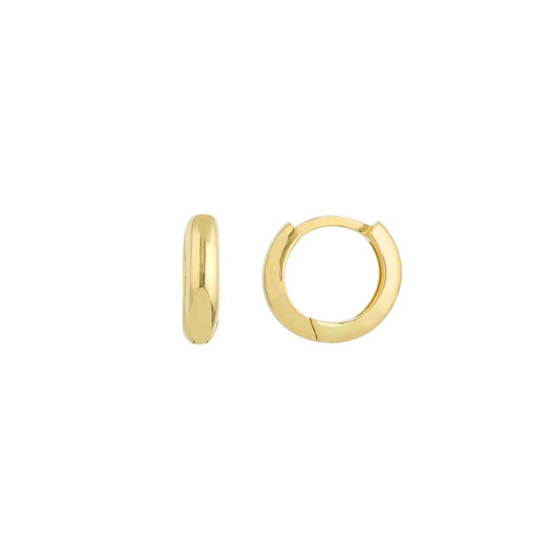 Curata 14k Yellow Gold 2.15x9.25mm Baby Hinged Hoop Earrings