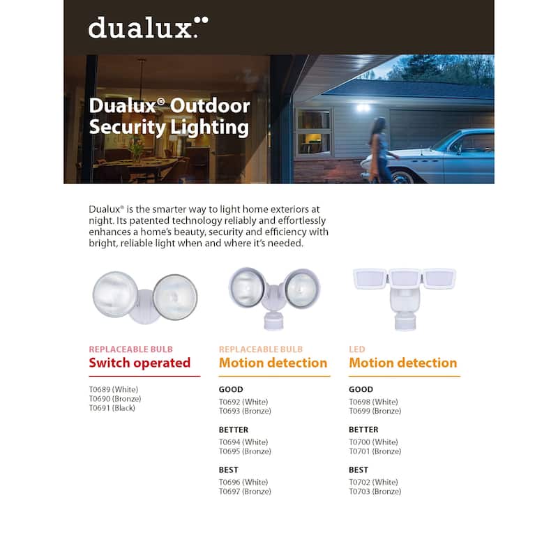 Integrated LED Motion Sensor Dusk to Dawn Outdoor Security Flood Light - 240 Degree - 85 Ft.