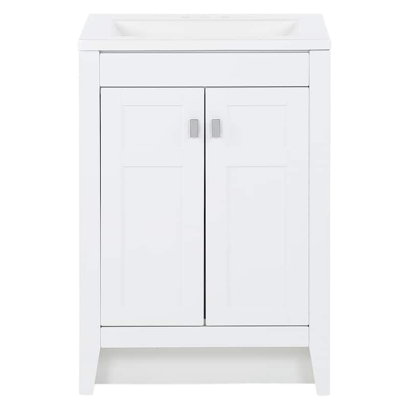 Lonsdale 24.5" 2-Door Bathroom Cabinet With White Sink Top - 24.5 in.