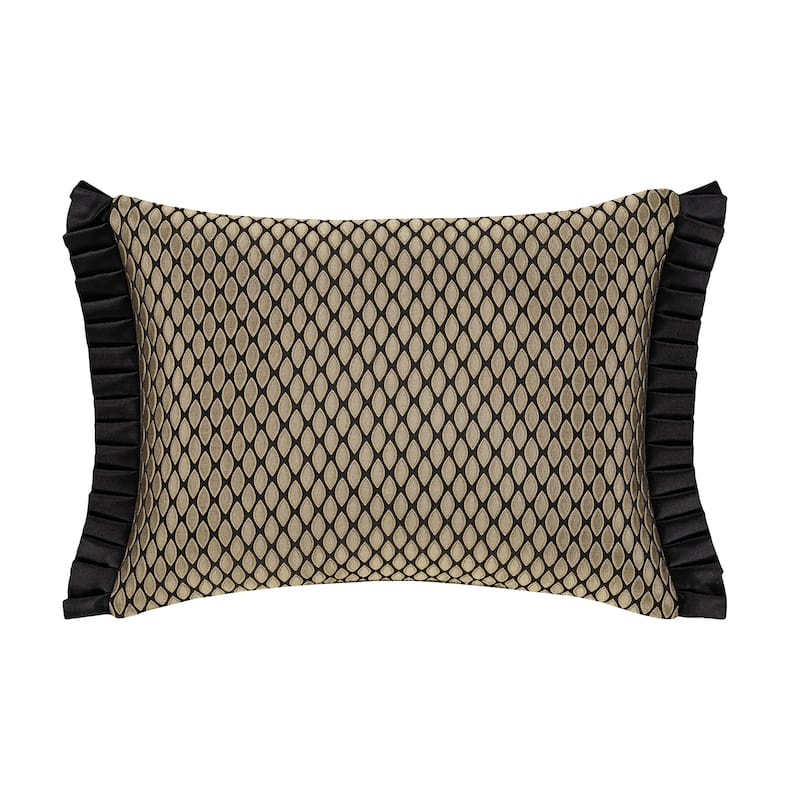 Bolero Black And Gold Boudoir Decorative Throw Pillow