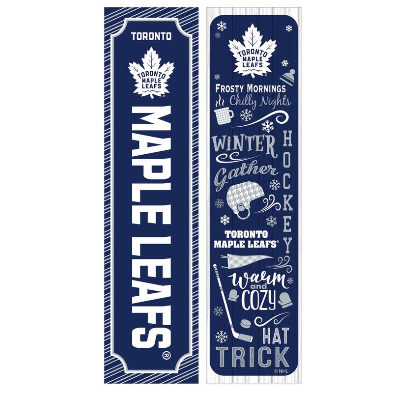 47" Double Sided Seasonal Porch Leaner, Toronto Maple Leafs - 47" x 11.25"