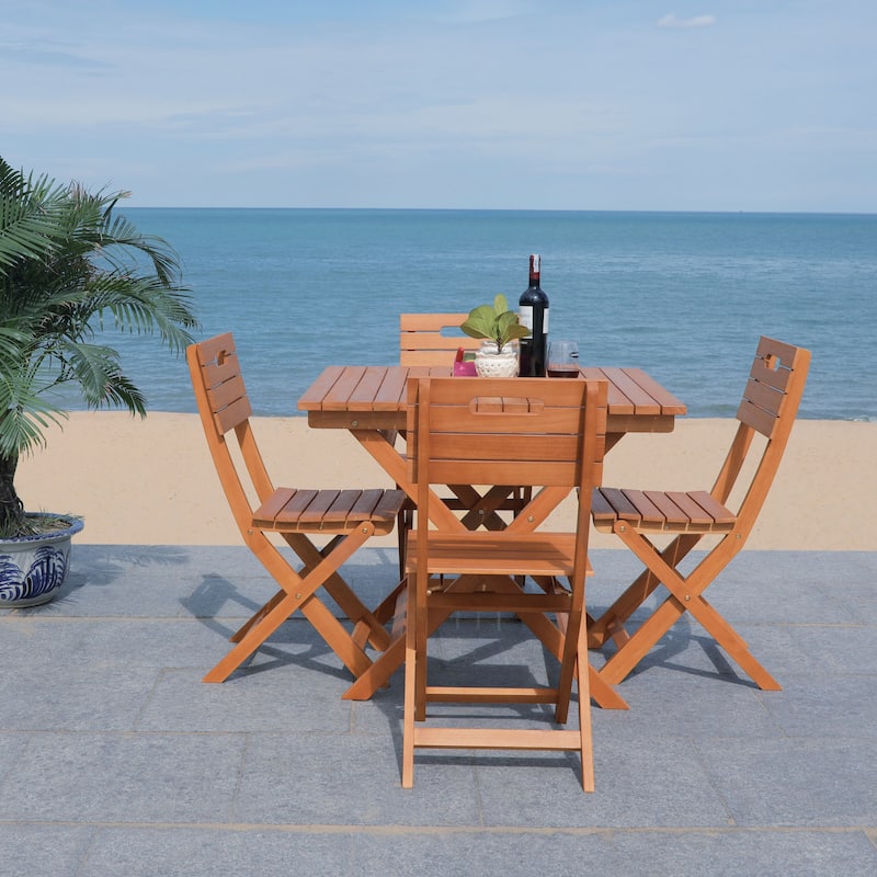 SAFAVIEH Outdoor Zvetelina Folding Table - 35Wx35Dx30H
